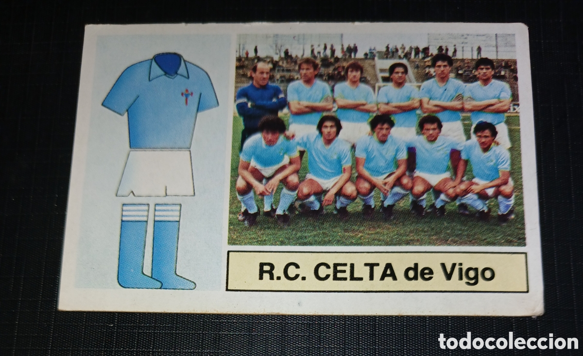 Cromos de Futebol: Cromo Alineaciones R.C. Celta de Vigo Ed. Este Liga 1982 1983 82-83 Sin pegar, nunca pegado