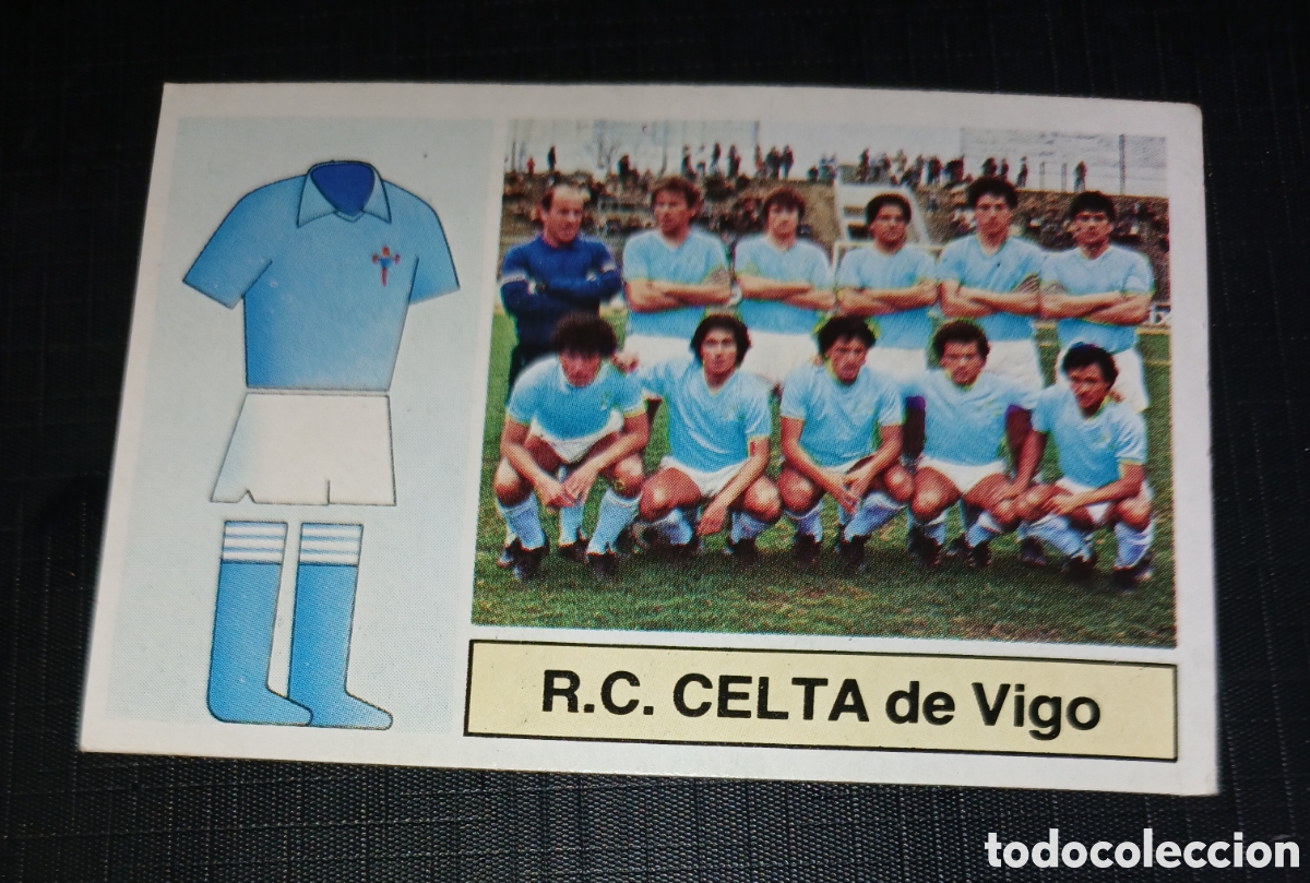 Cromos de Futebol: Cromo Alineaciones R.C. Celta de Vigo Ed. Este Liga 1982 1983 82-83 Sin pegar, nunca pegado