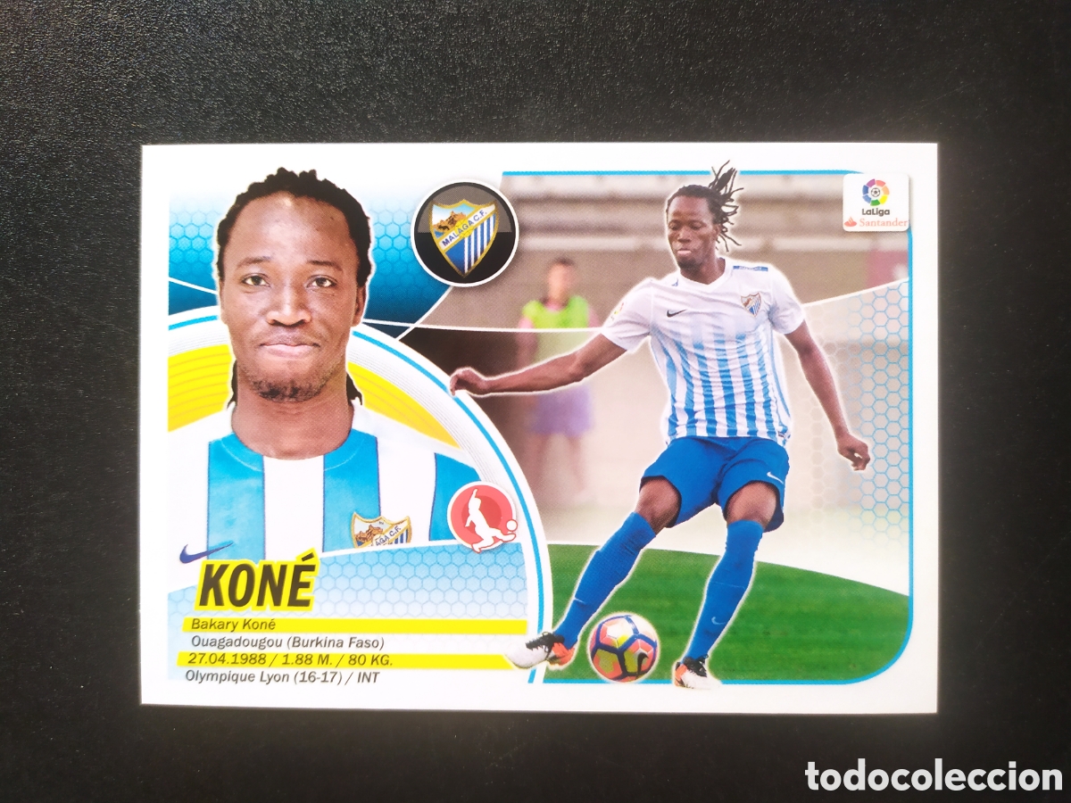 Cromos de f&uacute;tbol: Liga este 2016 2017 16 17 panini Kone n&deg; 6 M&aacute;laga