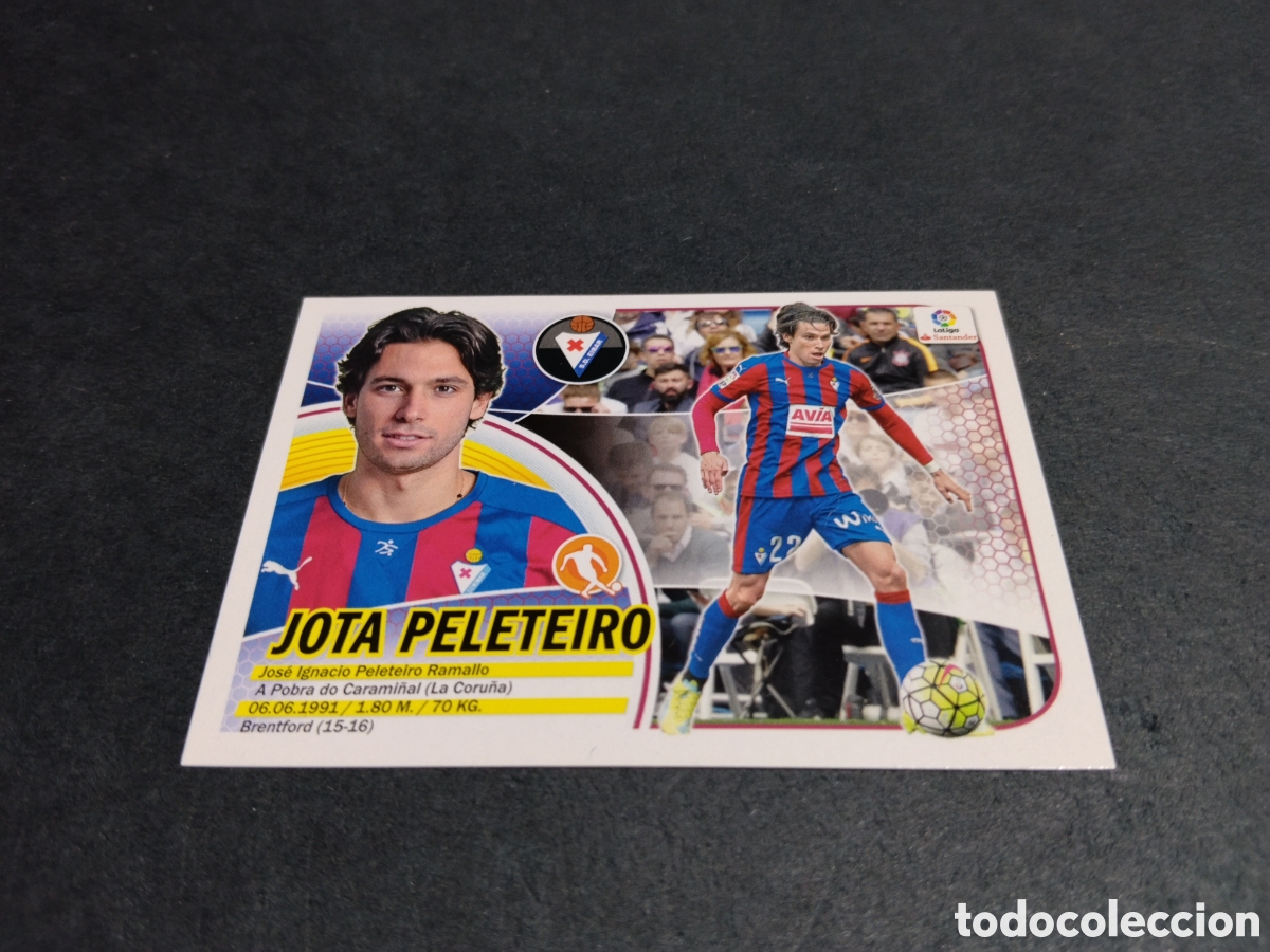 Cromos de f&uacute;tbol: Cromo futbol 2016-17 Jota Peleteiro, Eibar