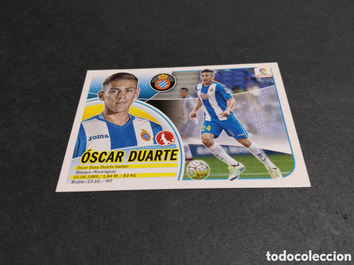 Cromos de f&uacute;tbol: Cromo futbol 2016-17 &Oacute;scar Duarte,espa&ntilde;ol