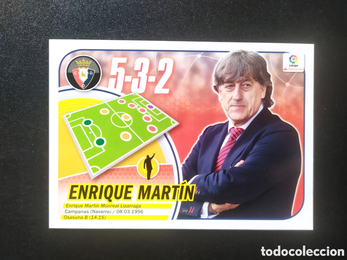 Cromos de f&uacute;tbol: Liga este 2016 2017 16 17 panini Enrique Mart&iacute;n n&deg; 30 Osasuna