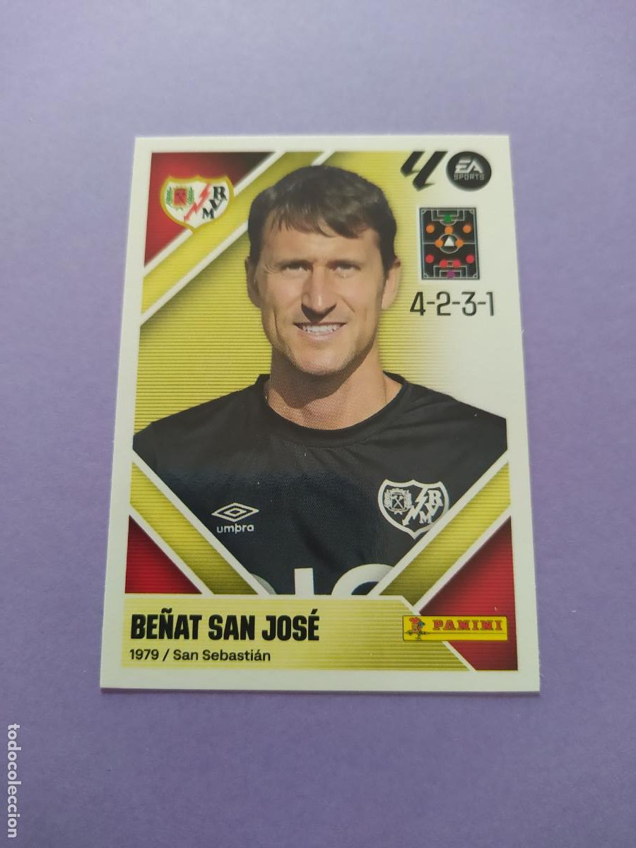 Cromos de f&uacute;tbol: LIGA ESTE 2026 2027 26 27 NUEVO - RAYO VALLECANO N&ordm; 2 ENTRENADOR BE&Ntilde;AT SAN JOSE
