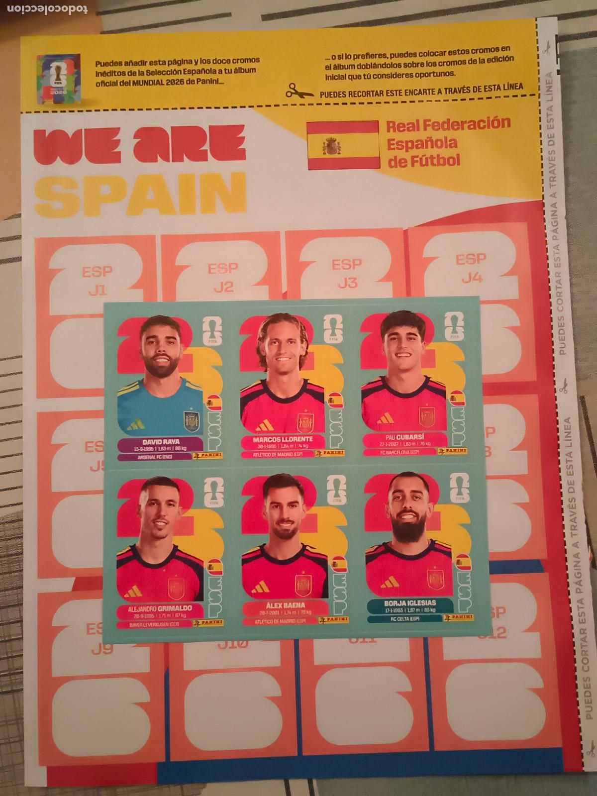 Figurine di Calcio: L&Aacute;MINA REVISTA JUG&Oacute;N 231 ACTUALIZACI&Oacute;N MUNDIAL 2026 + 6 CROMOS RAYA LLORENTE CUBARS&Iacute; GRIMALDO.....