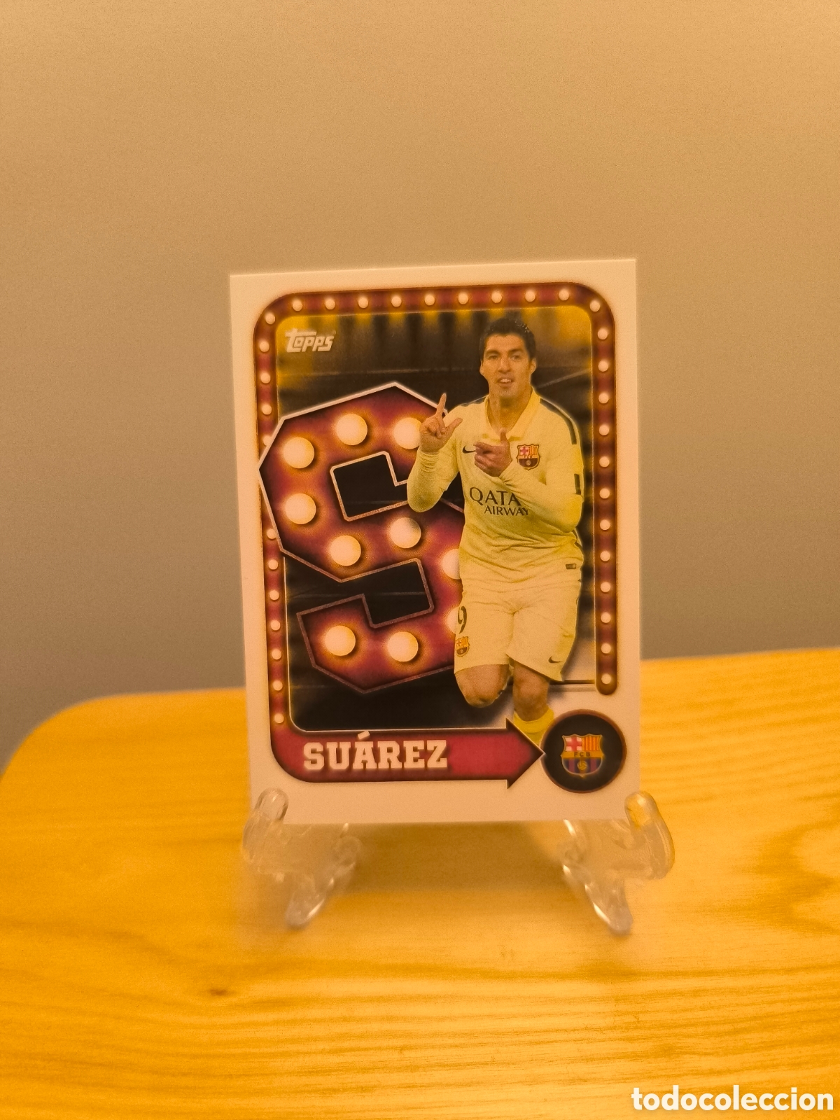 Cromos de f&uacute;tbol: Luis Su&aacute;rez Topps Barcelona