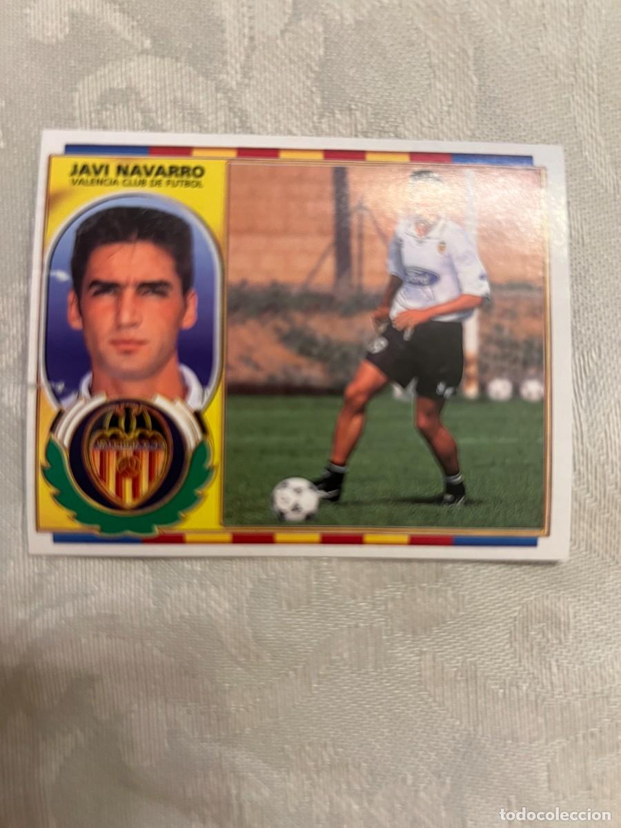 Cromos de f&uacute;tbol: JAVI NAVARRO VALENCIA SIN PEGAR EDICIONES ESTE 1996-97