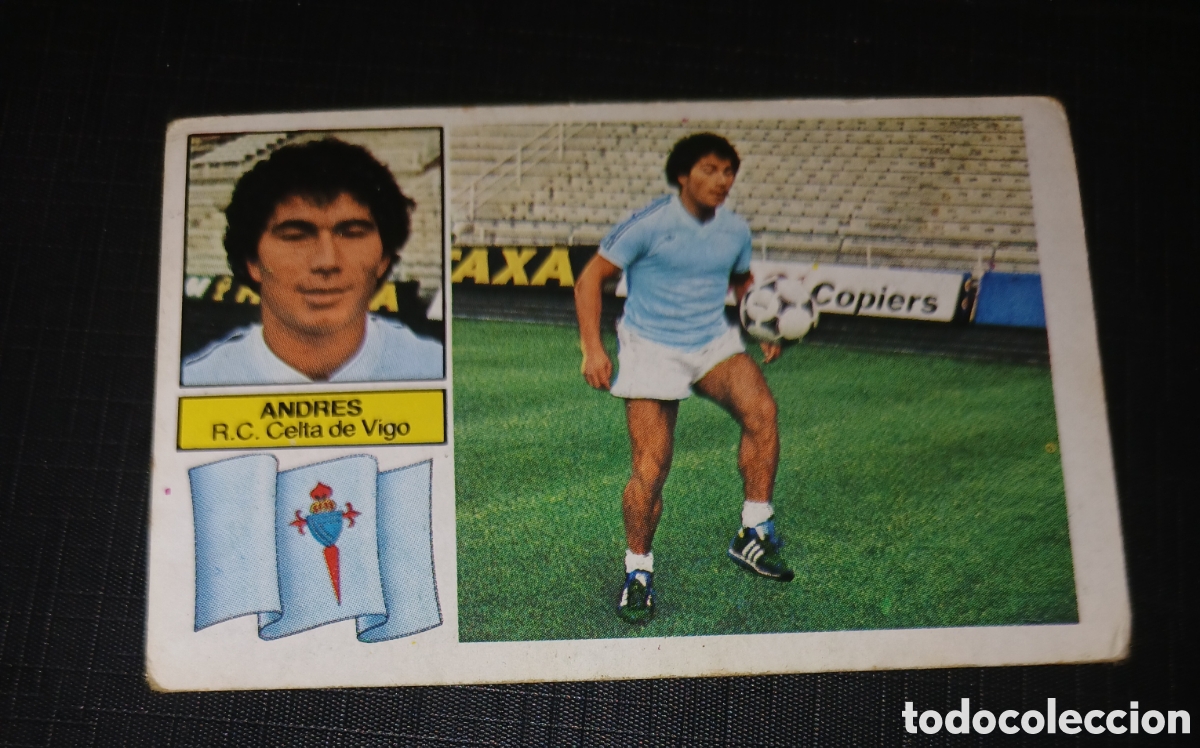 Football Stickers: Cromo Andr&eacute;s (Baja) Celta de Vigo Ed. Este Liga 1982 1983 82-83 Sin pegar, nunca pegado
