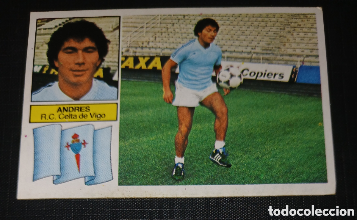 Figurine di Calcio: Cromo Andr&eacute;s (Baja) Celta de Vigo Ed. Este Liga 1982 1983 82-83 Sin pegar, nunca pegado