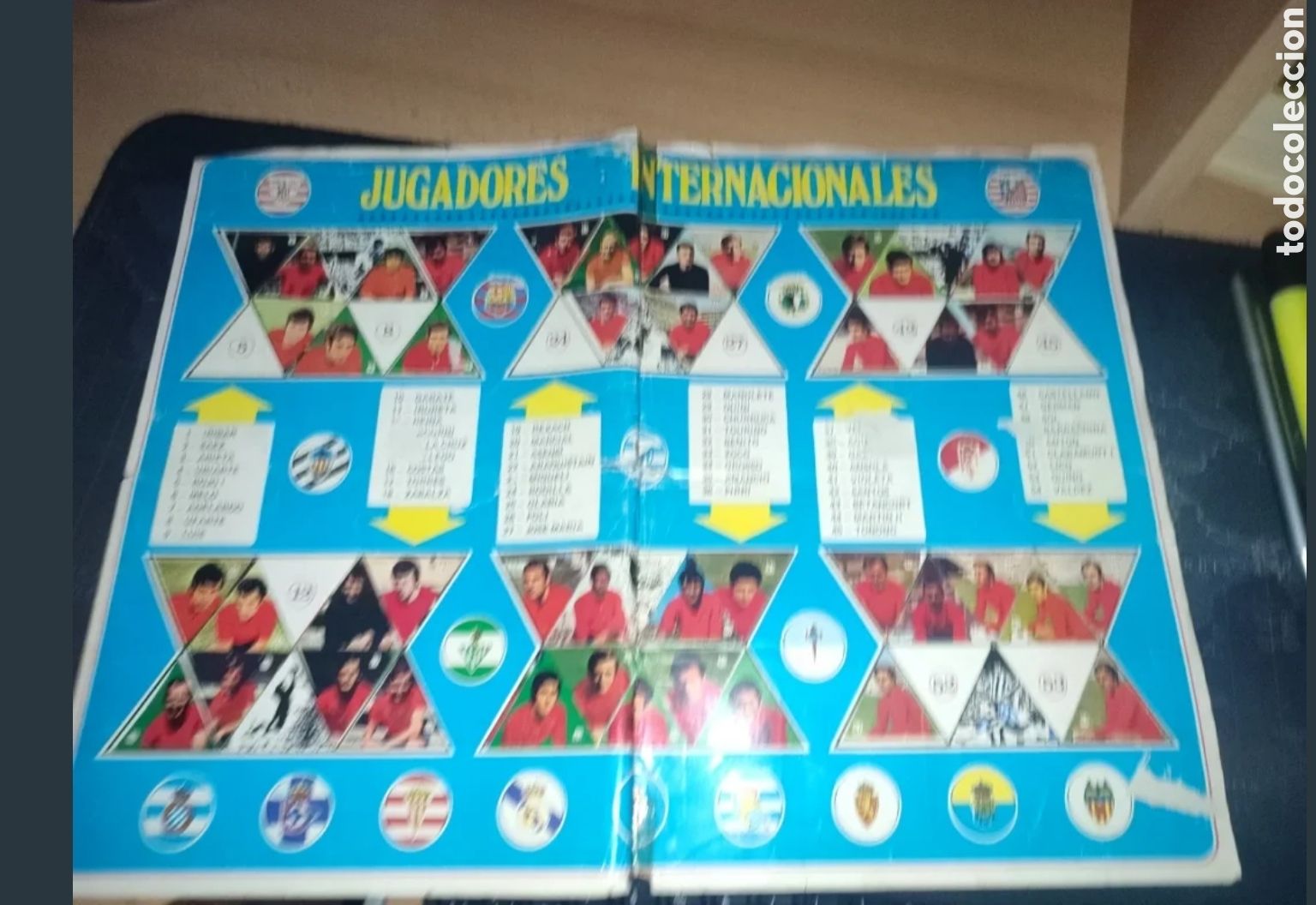 Fu&szlig;ball-Sticker: FHER 72-73. POSTER INTERNACIONALES. 45 CROMOS DE 54