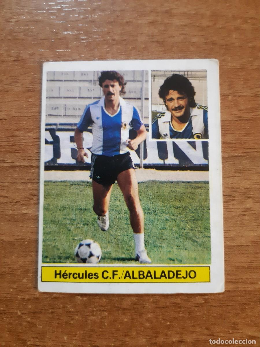 Football Stickers: Coloca Albaladejo (H&eacute;rcules) Versi&oacute;n Liga 81-82 ESTE. Nunca pegado, sin pegar