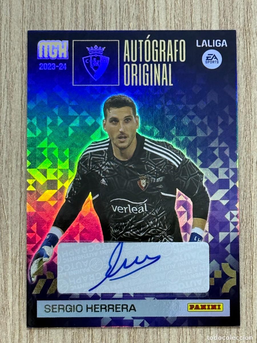 Fu&szlig;ball-Sticker: AUTOGRAFO ORIGINAL SERGIO HERRERA (OSASUNA) NUEVO DE SOBRE LA LIGA TEMPORADA 2023 2024 23 24 MGK