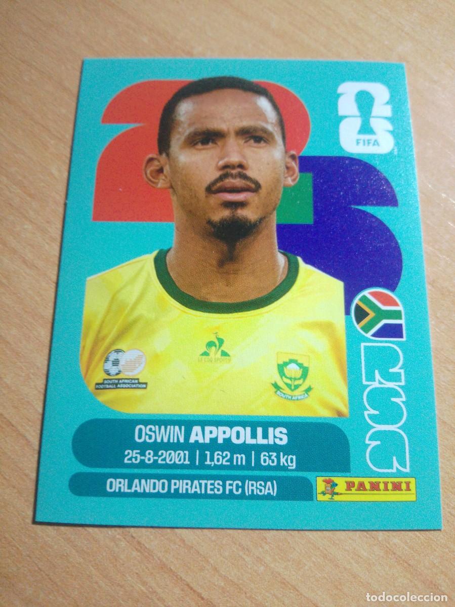 Cromos de f&uacute;tbol: APPOLLIS SUD&Aacute;FRICA RSA 20 MUNDIAL FIFA WORLD CUP 2026 26 PANINI STICKERS NUEVO