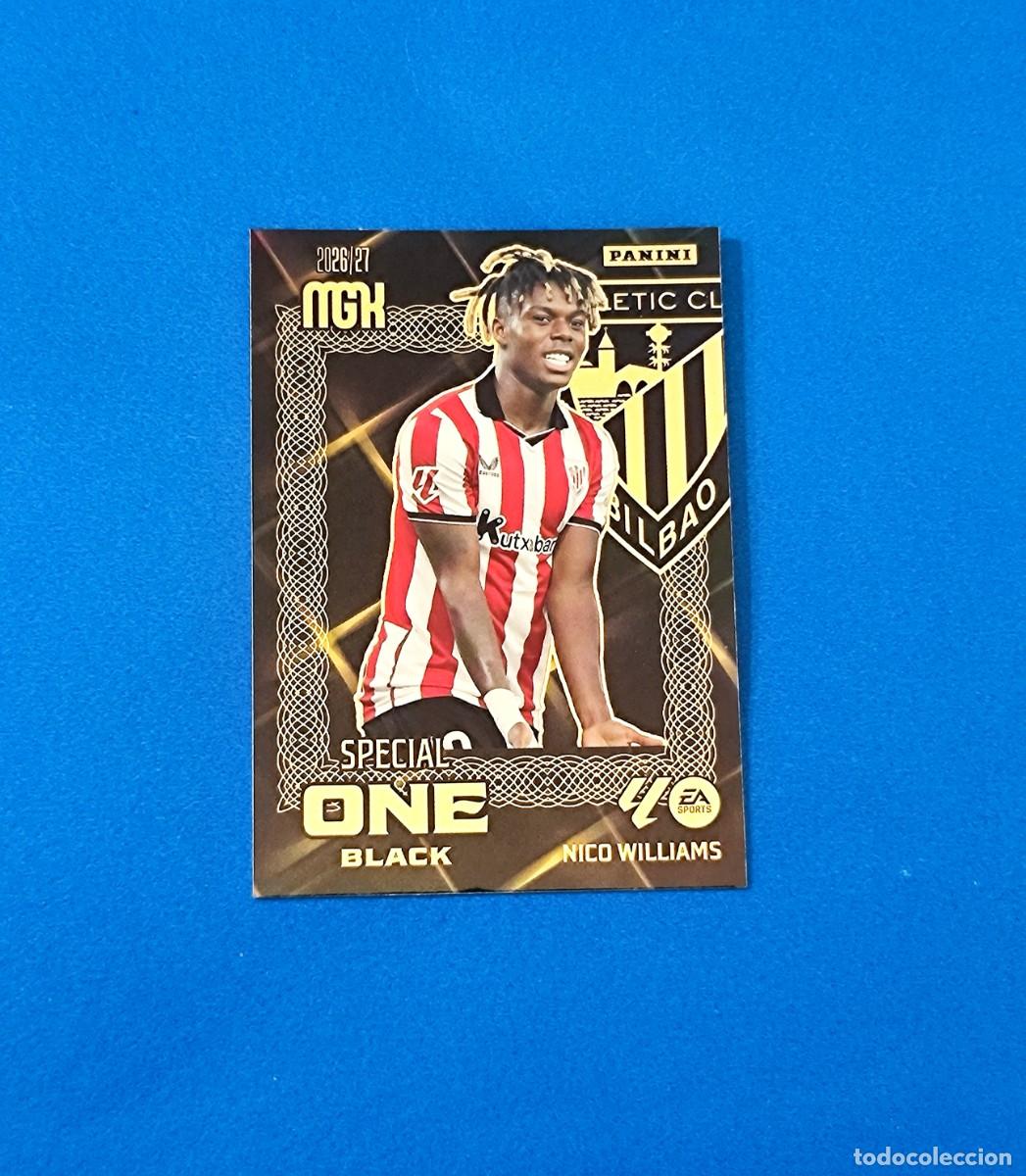 Cromos de f&uacute;tbol: Megacracks 2026 2027 / 26 27 Special One Black Nico Williams Athletic Club de Bilbao