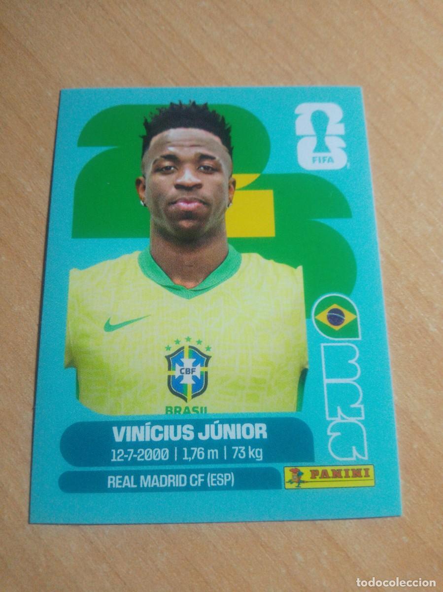 Cromos de f&uacute;tbol: BRA 14 VINICIUS JUNIOR BRASIL MUNDIAL FIFA WORLD CUP 2026 26 PANINI STICKERS NUEVO