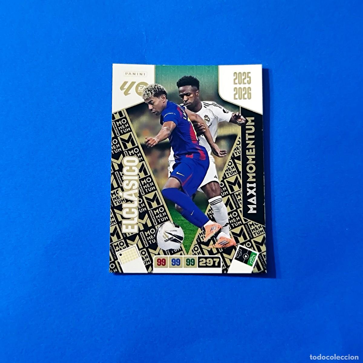 Cromos de f&uacute;tbol: Adrenalyn 2025 2026 / 25 26 Maxi Momentum El Cl&aacute;sico Vinicius Lamine Yamal