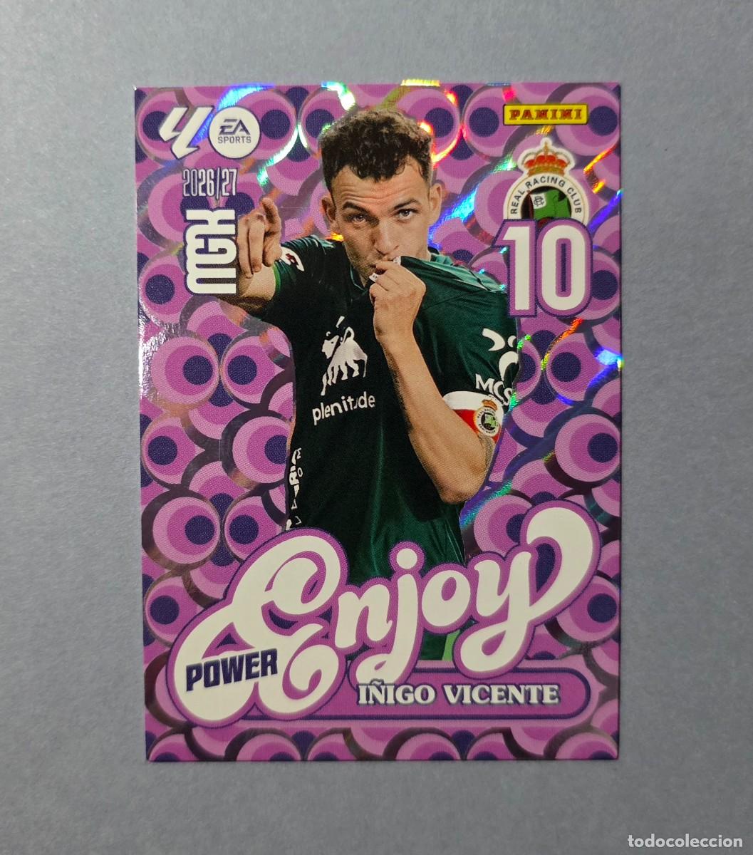 Cromos de f&uacute;tbol: 383P &Iacute;&Ntilde;IGO VICENTE (ENJOY POWER) - RACING SANTANDER - MEGACRACKS 2026-27 - MGK 26/27 (NUEVO)