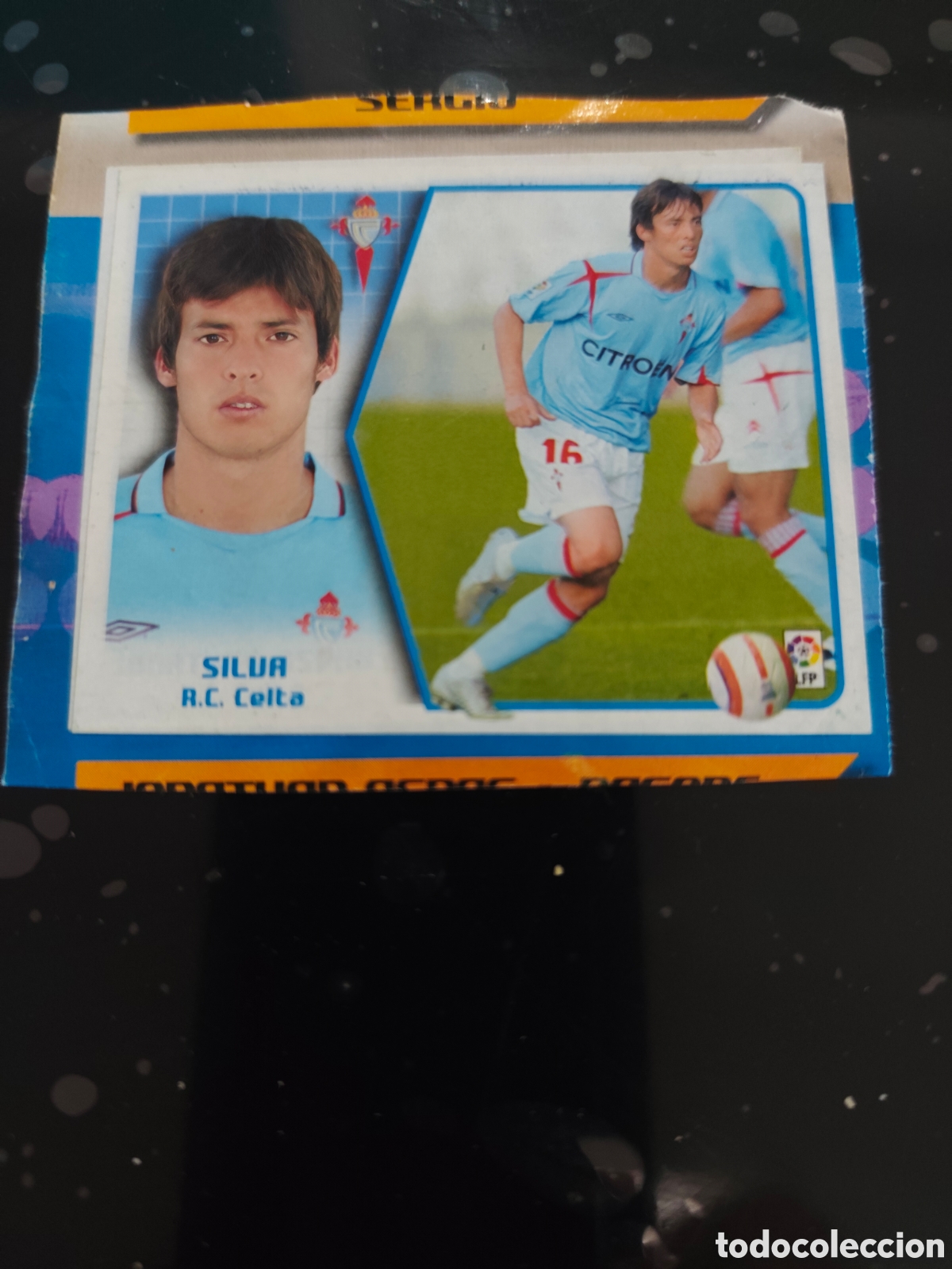 Cromos de f&uacute;tbol: David silva coloca celta de Vigo este 2005-2006 recortado