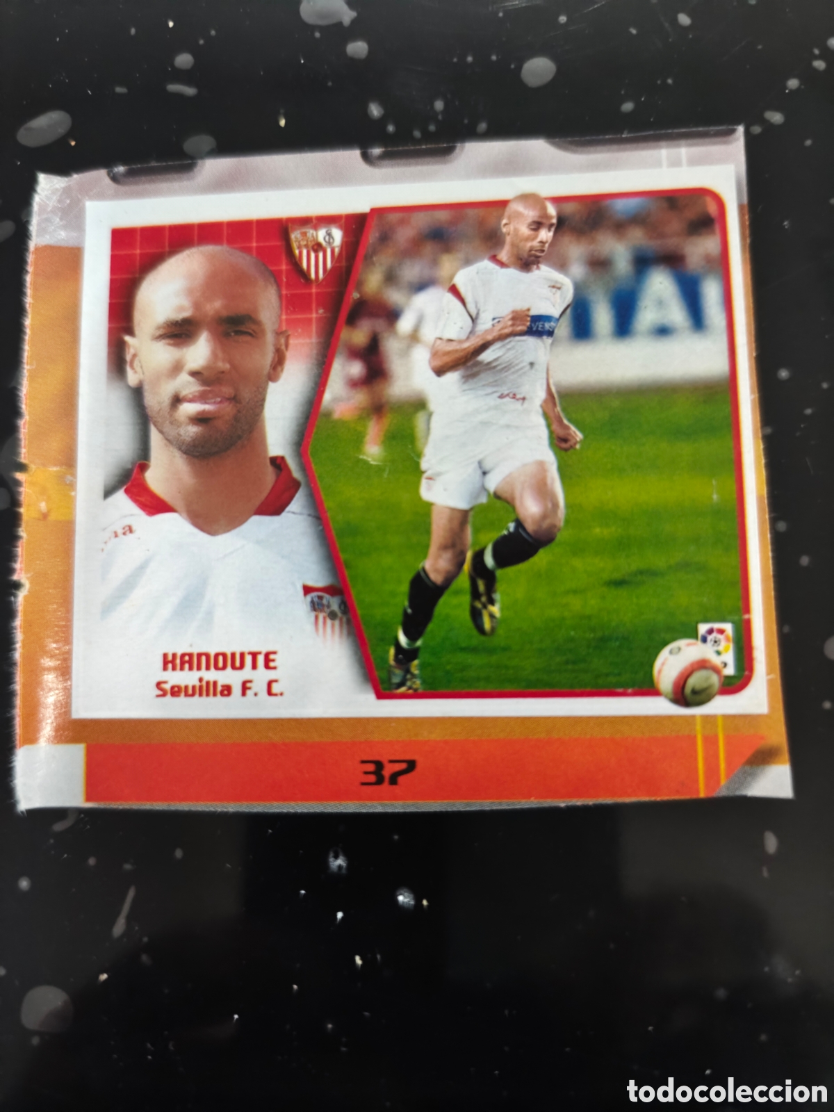 Cromos de f&uacute;tbol: Kanoute fichaje 37 Sevilla este 2005-2006 recortado