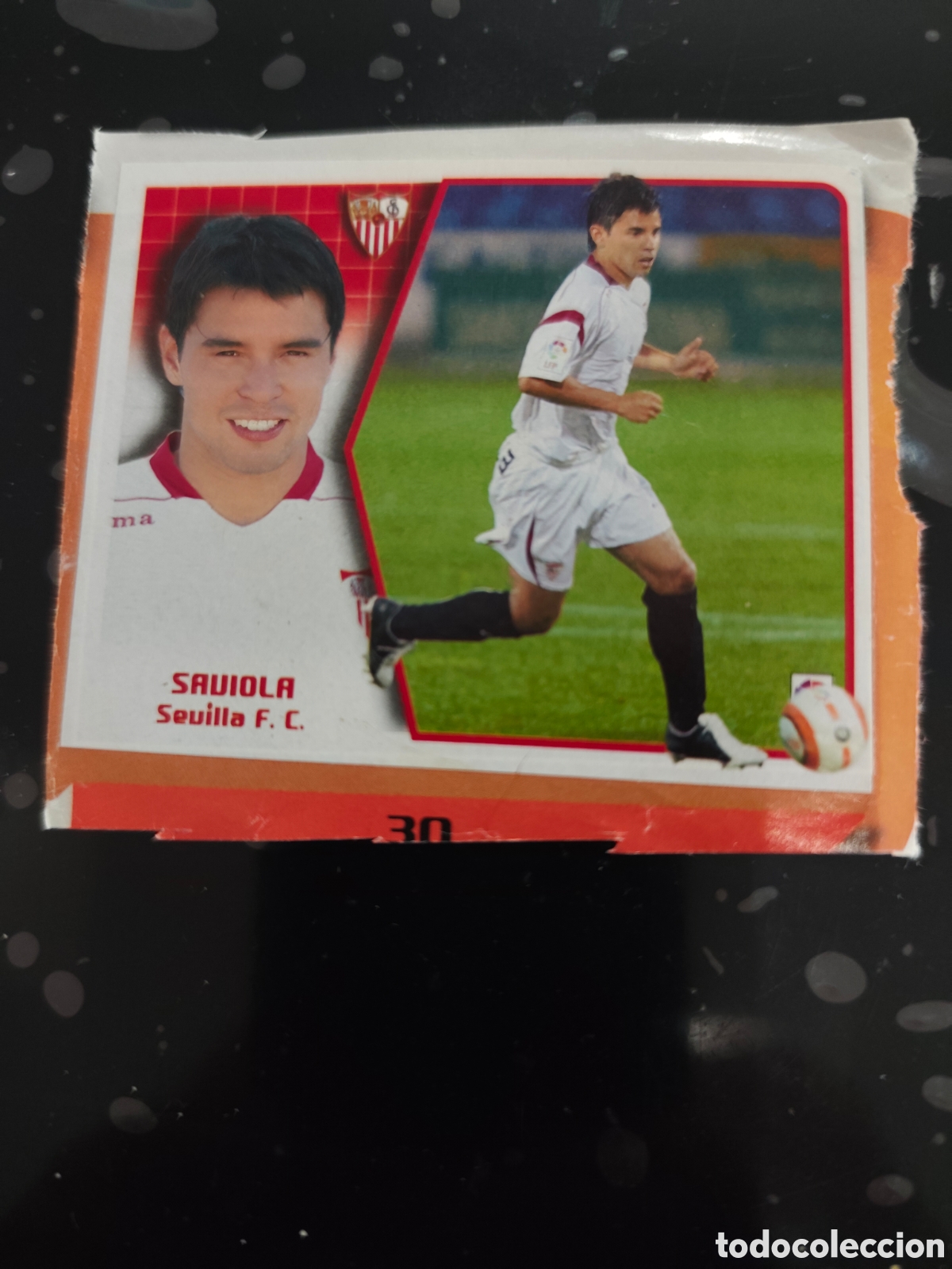 Cromos de f&uacute;tbol: Saviola Sevilla fichaje 30 este 2005-2006 recortado
