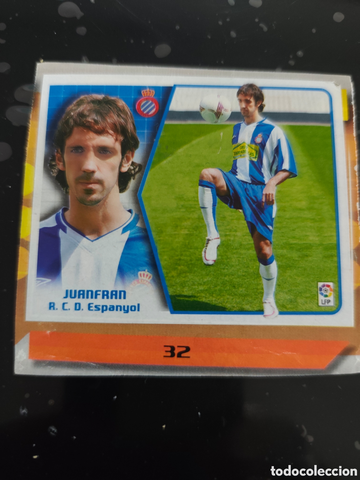 Cromos de f&uacute;tbol: Juanfran espa&ntilde;ol fichaje 32 este 2005-2006 recortado