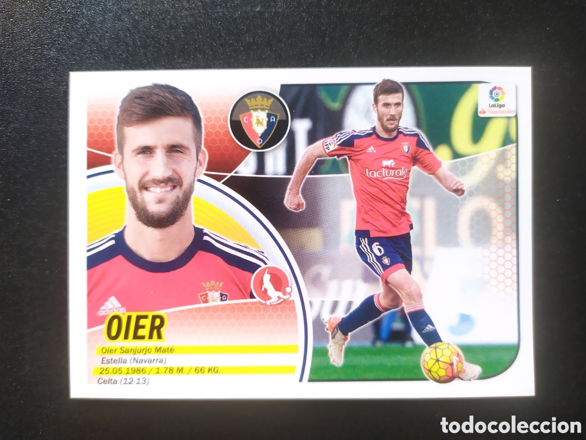 Cromos de f&uacute;tbol: Liga este 2016 2017 16 17 panini Oier n&deg; 8 Osasuna