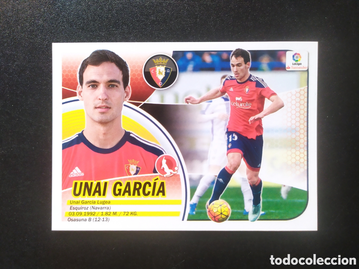 Cromos de f&uacute;tbol: Liga este 2016 2017 16 17 panini Unai Garc&iacute;a n&deg; 7 Osasuna