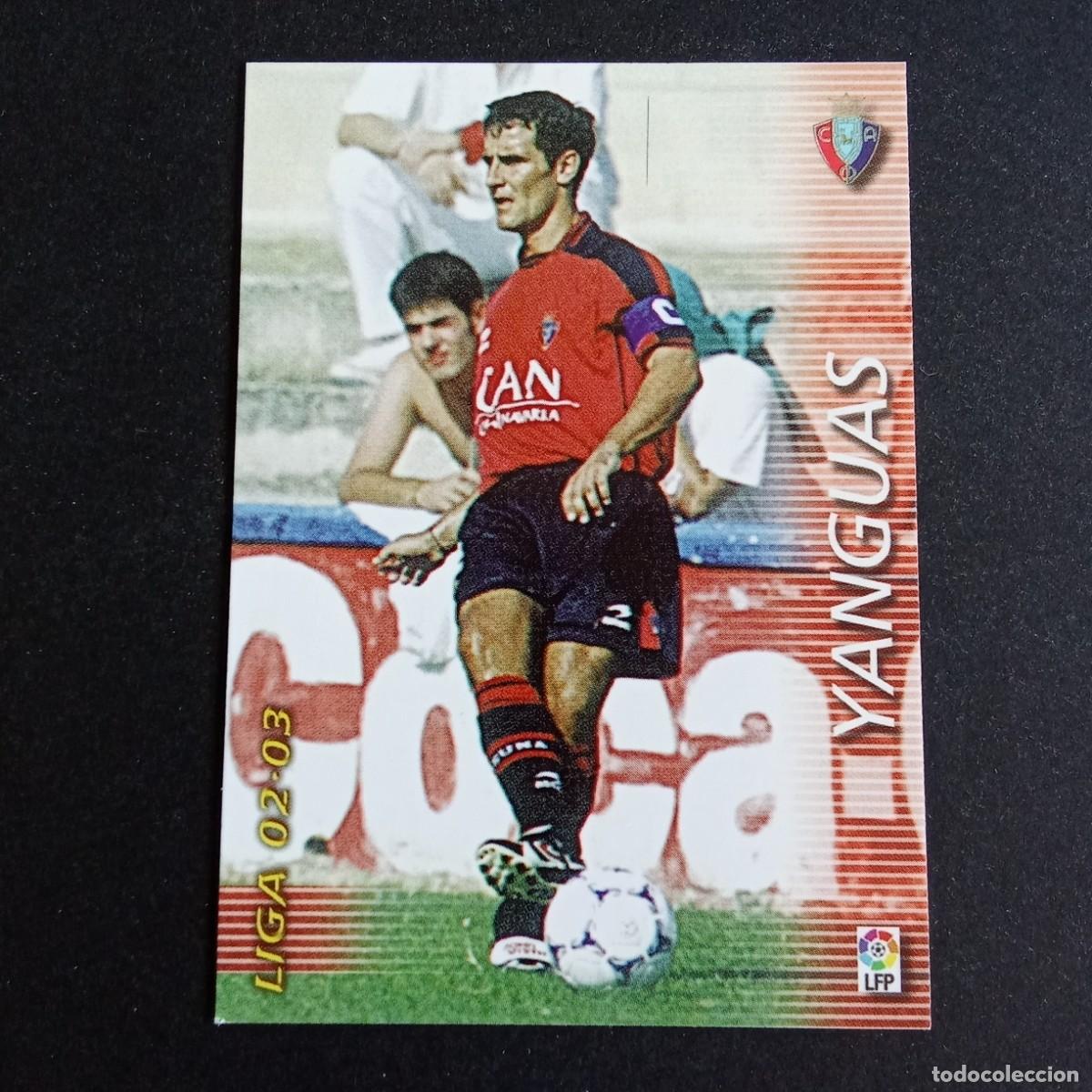 Cromos de f&uacute;tbol: 202 YANGUAS OSASUNA LIGA 2002 2003 02 03 MEGAFICHAS PANINI