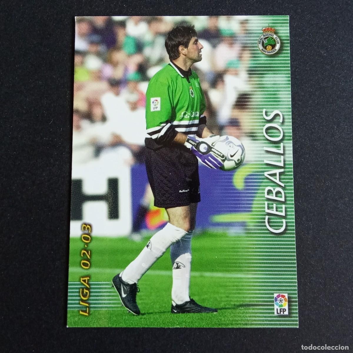 Cromos de f&uacute;tbol: 219 CEBALLOS RACING SANTANDER LIGA 2002 2003 02 03 MEGAFICHAS PANINI