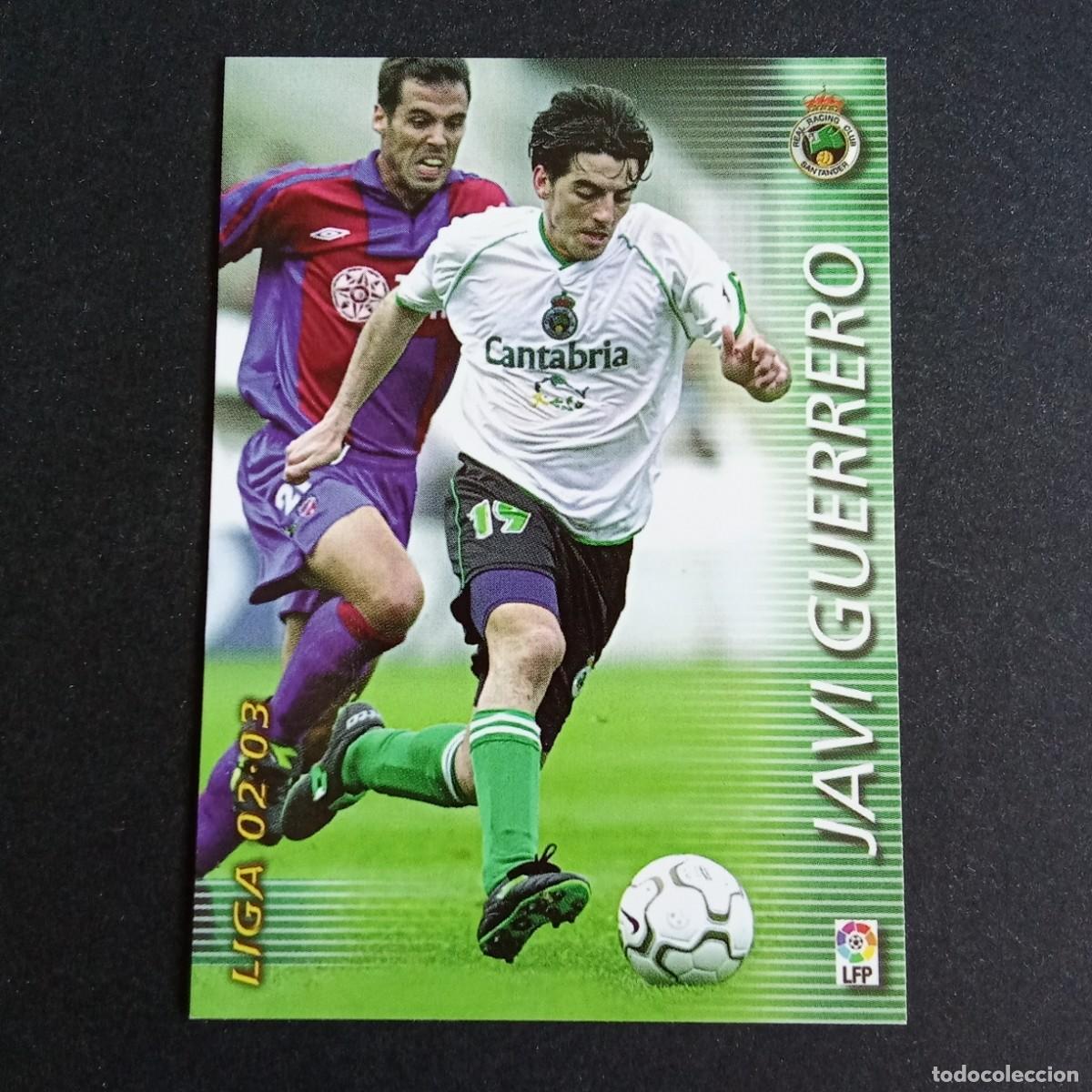 Cromos de f&uacute;tbol: 231 JAVI GUERRERO RACING SANTANDER LIGA 2002 2003 02 03 MEGAFICHAS PANINI