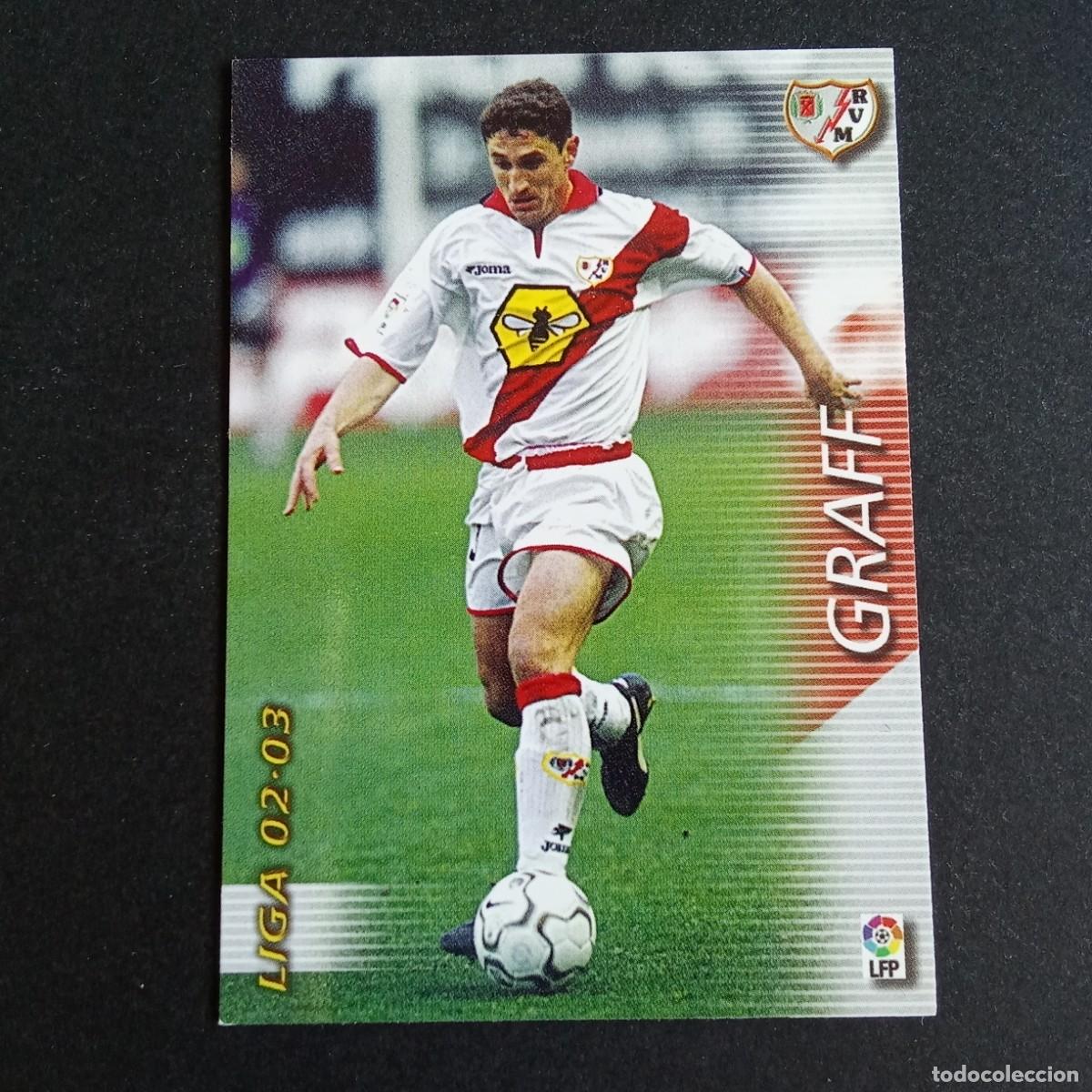 Cromos de f&uacute;tbol: 242 GRAFF RAYO VALLECANO LIGA 2002 2003 02 03 MEGAFICHAS PANINI