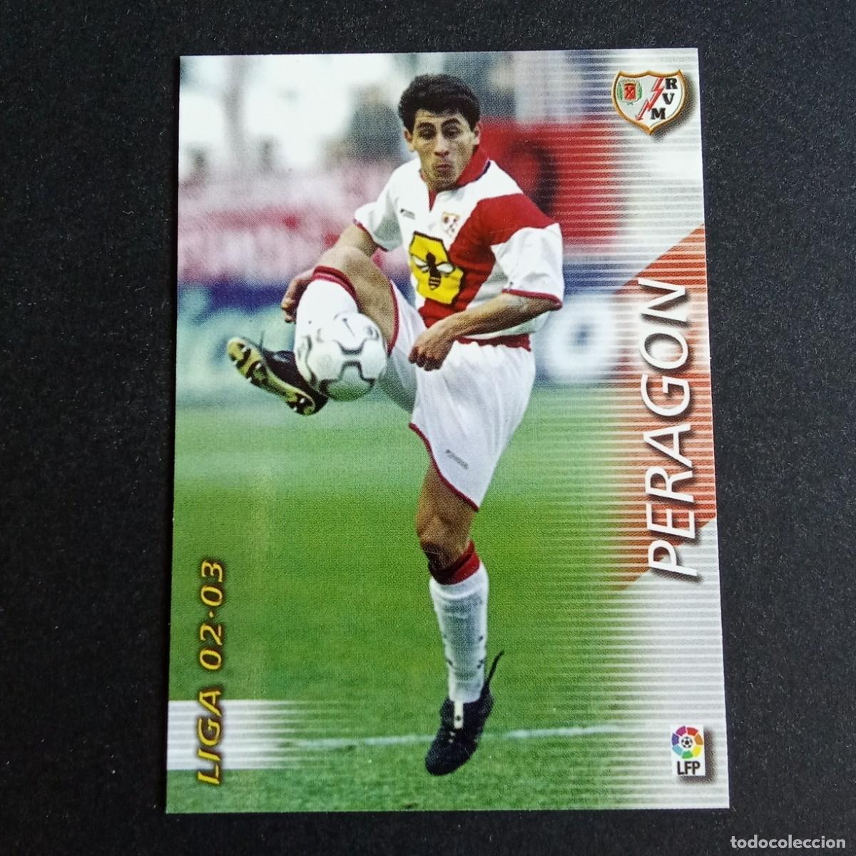 Cromos de f&uacute;tbol: 250 PERAGON RAYO VALLECANO LIGA 2002 2003 02 03 MEGAFICHAS PANINI