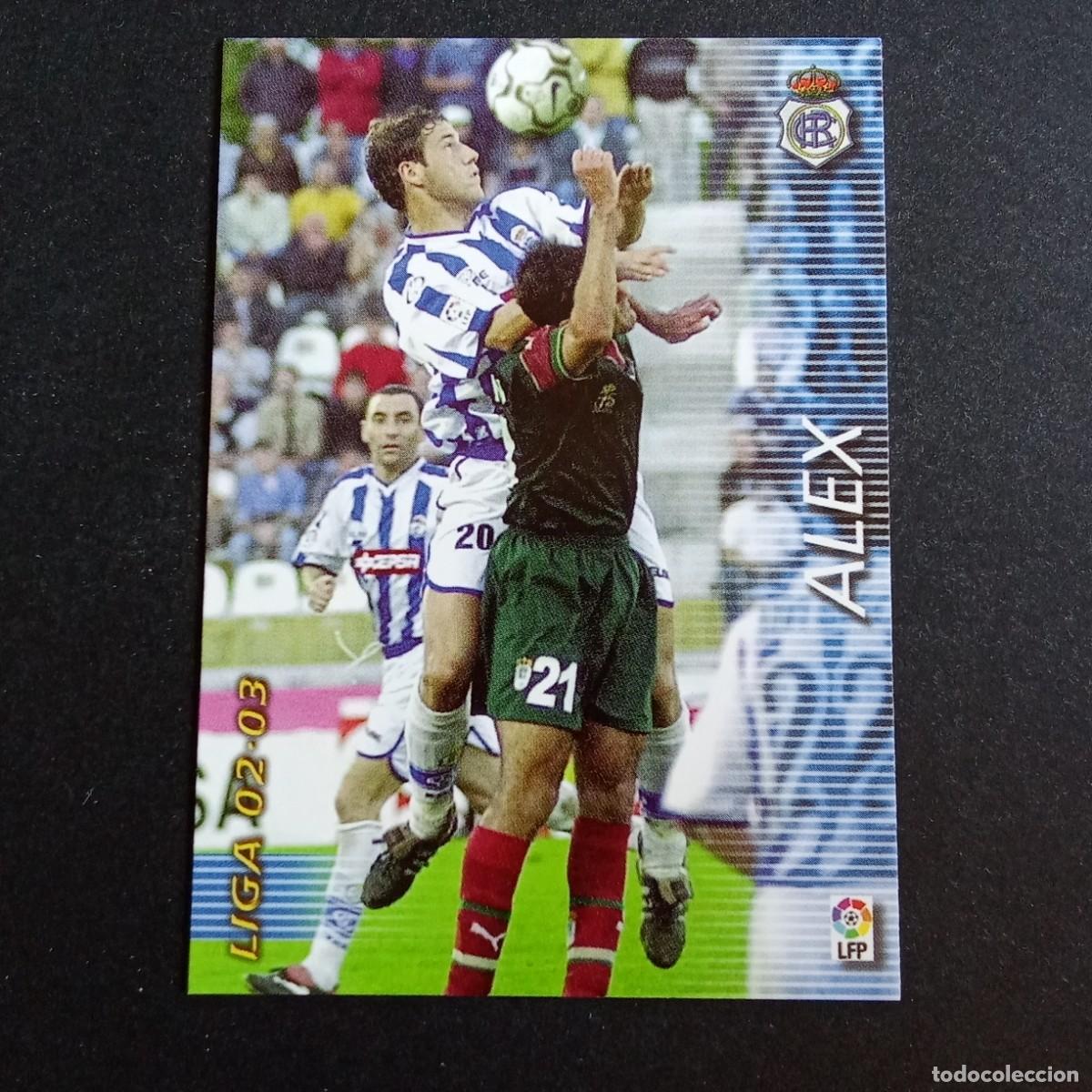 Cromos de f&uacute;tbol: 258 ALEX RECREATIVO HUELVA LIGA 2002 2003 02 03 MEGAFICHAS PANINI