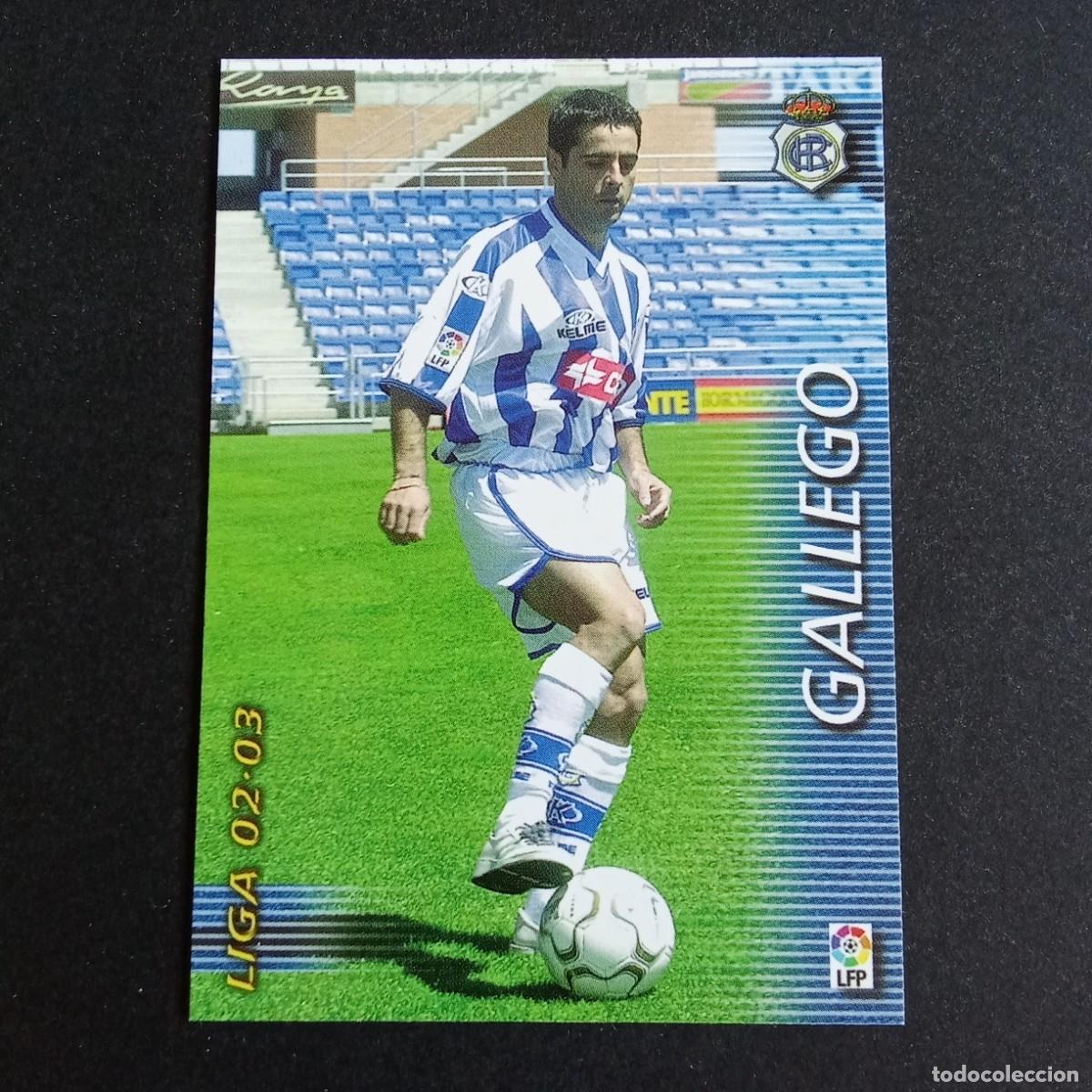 Cromos de f&uacute;tbol: 268 GALLEGO RECREATIVO HUELVA LIGA 2002 2003 02 03 MEGAFICHAS PANINI