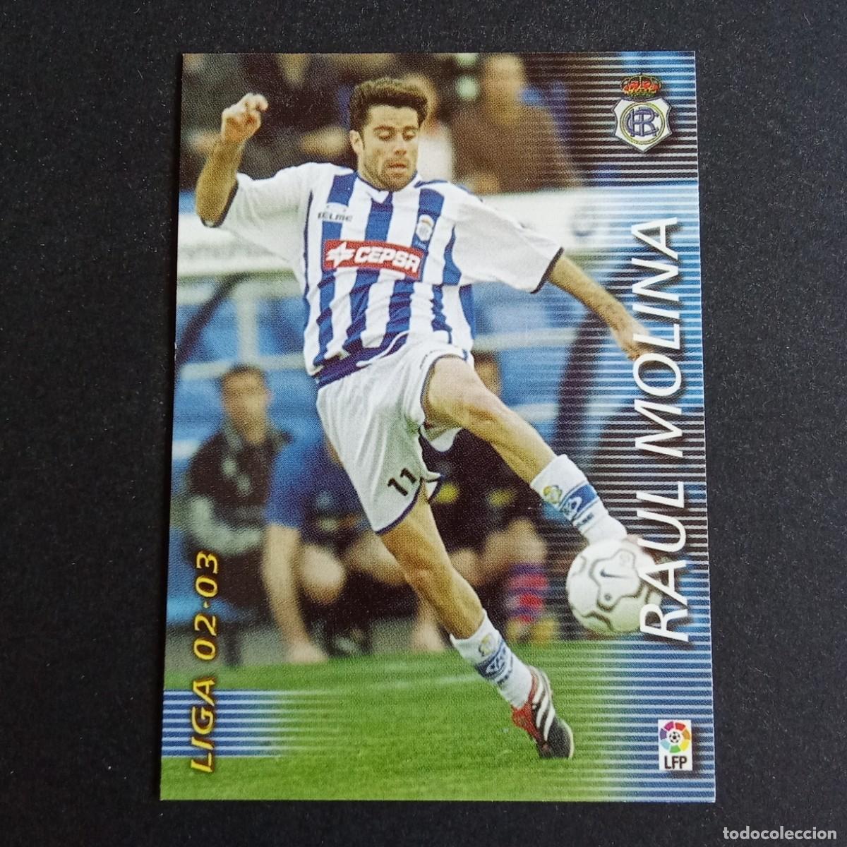 Cromos de f&uacute;tbol: 270 RAUL MOLINA RECREATIVO HUELVA LIGA 2002 2003 02 03 MEGAFICHAS PANINI