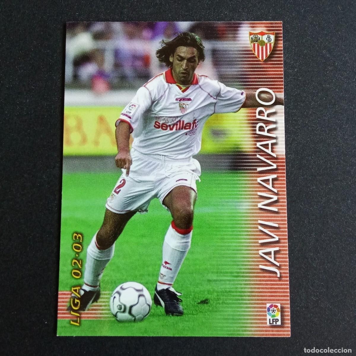 Cromos de f&uacute;tbol: 275 JAVI NAVARRO SEVILLA LIGA 2002 2003 02 03 MEGAFICHAS PANINI