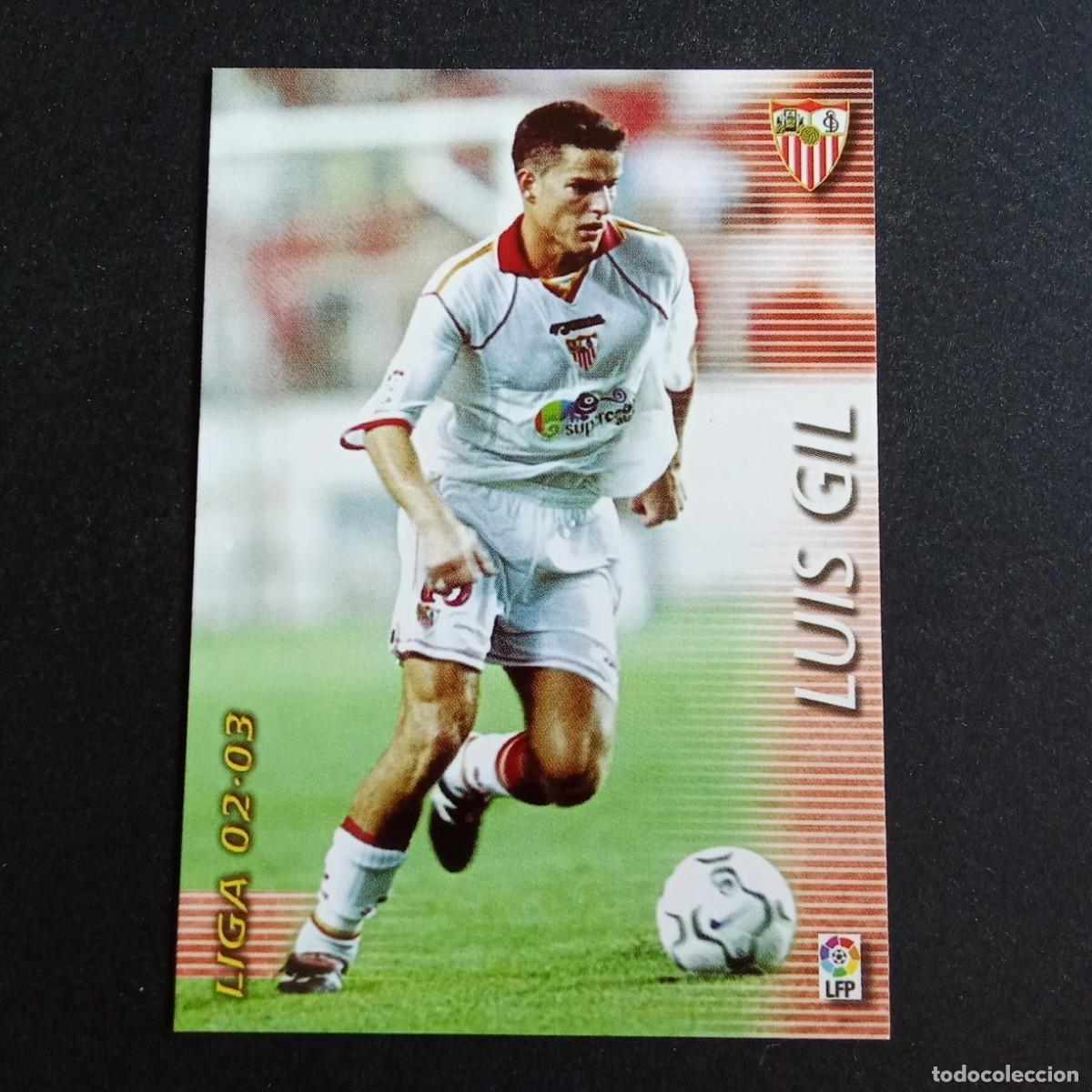 Cromos de f&uacute;tbol: 282 LUIS GIL SEVILLA LIGA 2002 2003 02 03 MEGAFICHAS PANINI