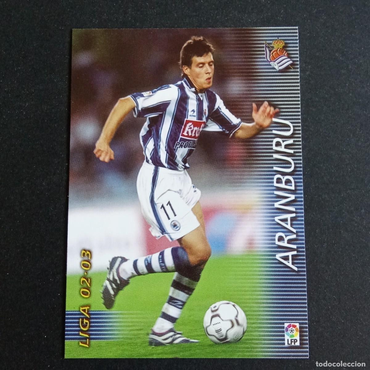 Cromos de f&uacute;tbol: 300 ARANBURU REAL SOCIEDAD LIGA 2002 2003 02 03 MEGAFICHAS PANINI