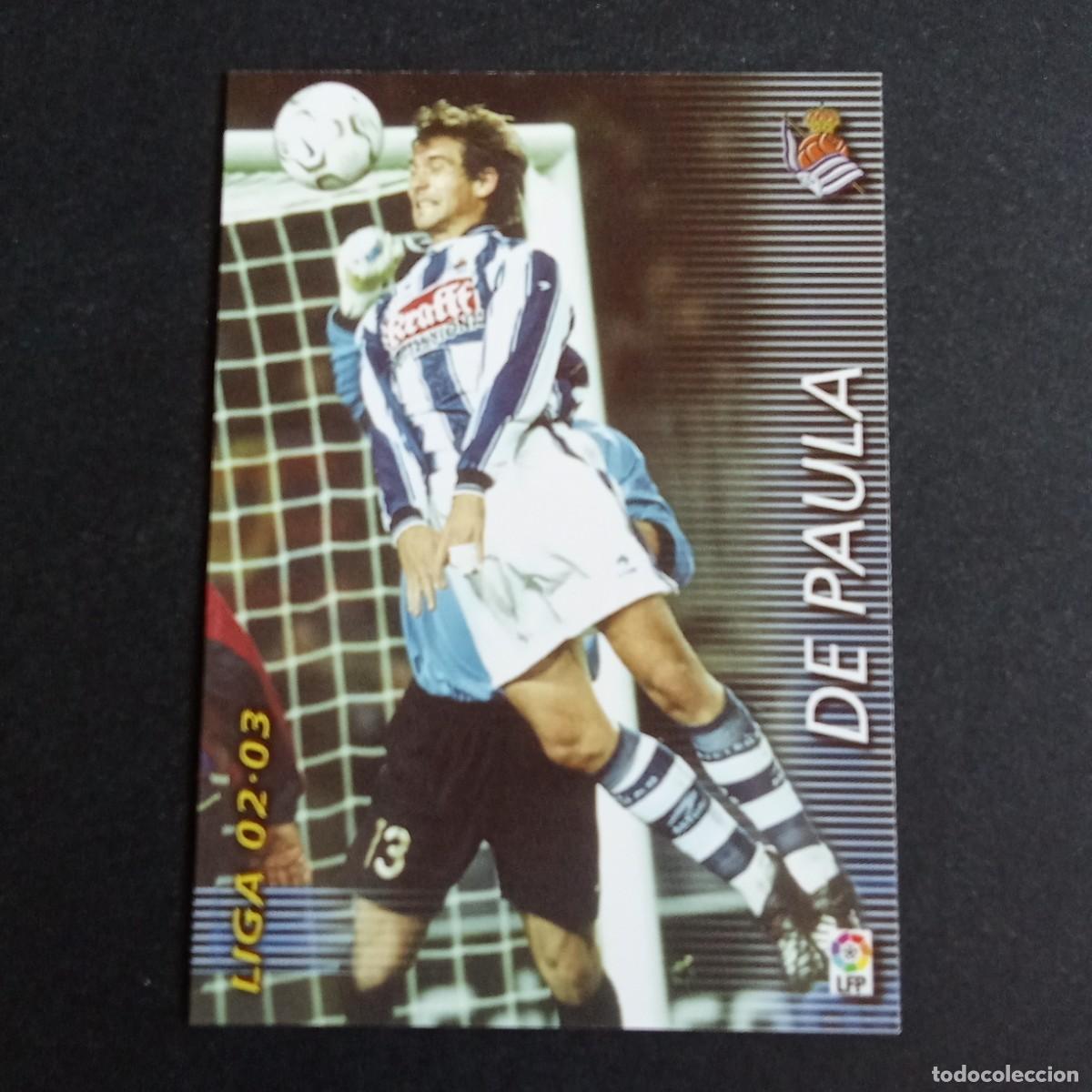 Cromos de f&uacute;tbol: 305 DE PAULA REAL SOCIEDAD LIGA 2002 2003 02 03 MEGAFICHAS PANINI