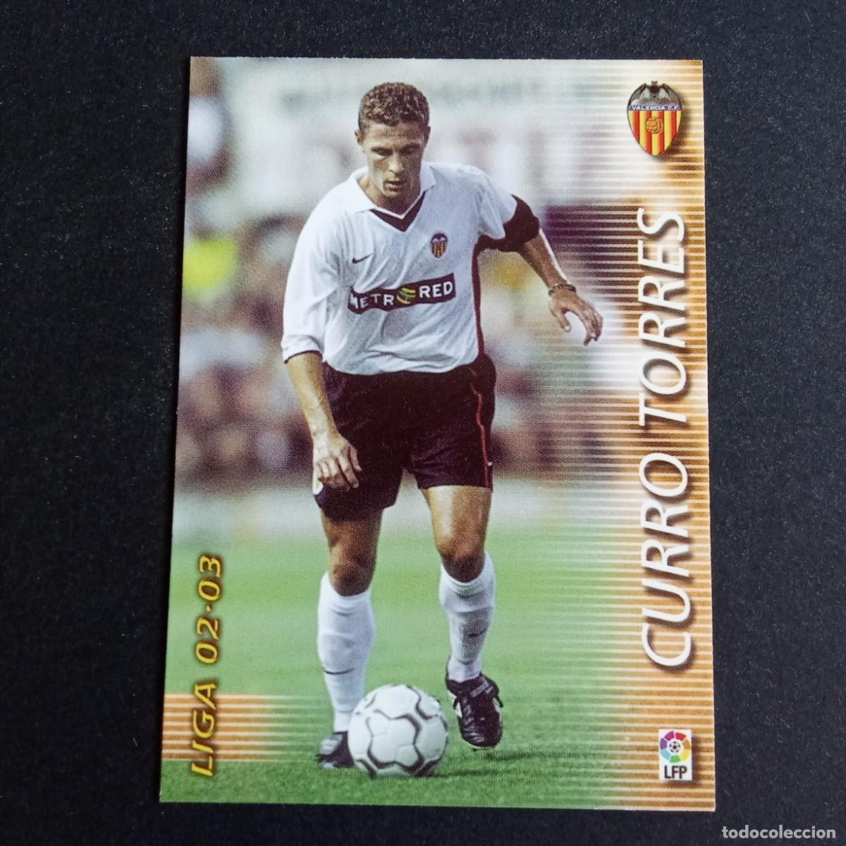Cromos de f&uacute;tbol: 309 CURRO TORRES VALENCIA LIGA 2002 2003 02 03 MEGAFICHAS PANINI