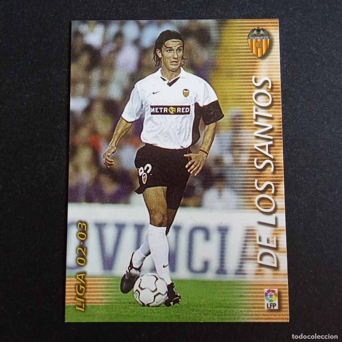 Cromos de f&uacute;tbol: 315 DE LOS SANTOS VALENCIA LIGA 2002 2003 02 03 MEGAFICHAS PANINI