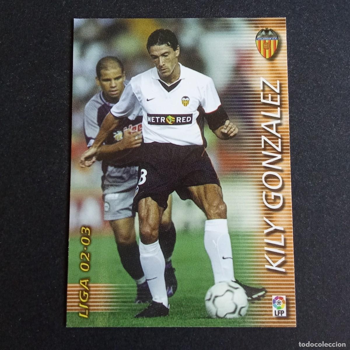 Cromos de f&uacute;tbol: 318 KILY GONZALEZ VALENCIA LIGA 2002 2003 02 03 MEGAFICHAS PANINI