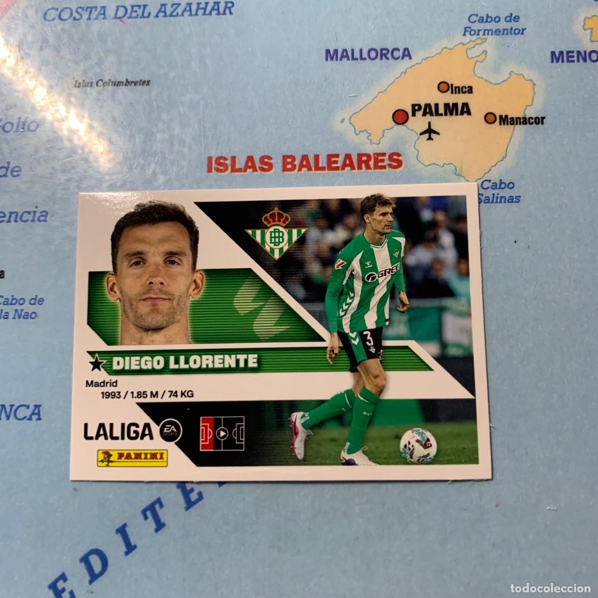 Cromos de f&uacute;tbol: Ll&oacute;rente n&uacute;mero 6 del Betis cromo liga este 26-27 2026-2027