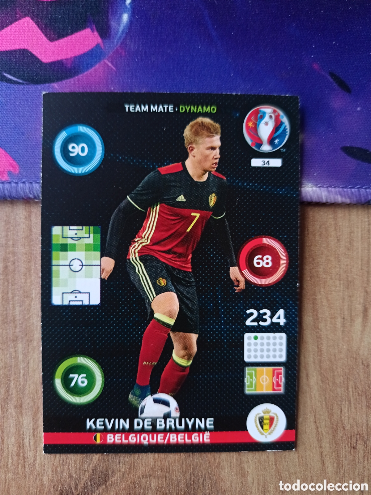 Cromos de f&uacute;tbol: 34 Bruyne Team Mate, Panini Adrenalyn XL UEFA Euro 2016 Eurocopa 16