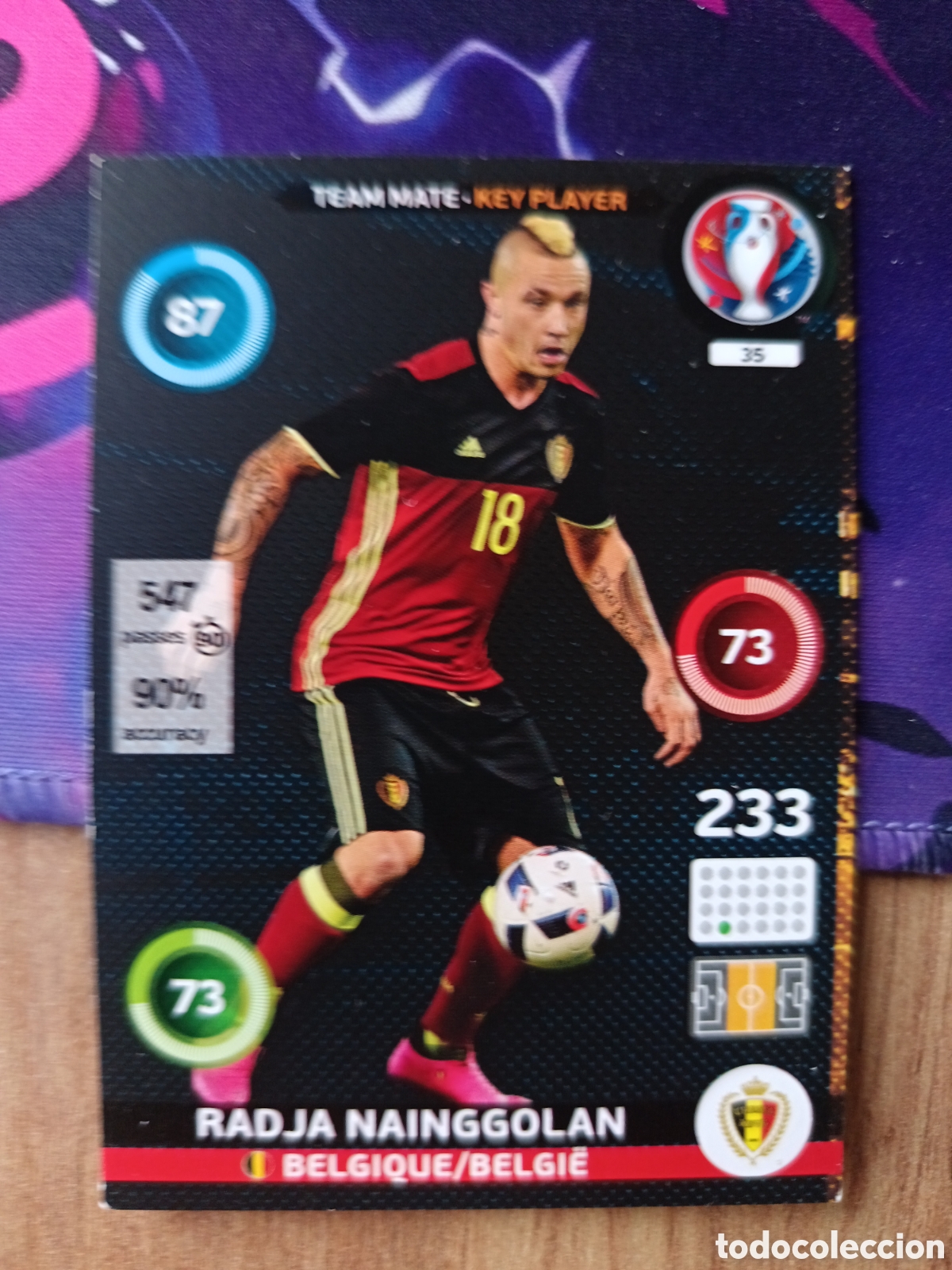 Cromos de f&uacute;tbol: 35 Radja Team Mate, Panini Adrenalyn XL UEFA Euro 2016 Eurocopa 16