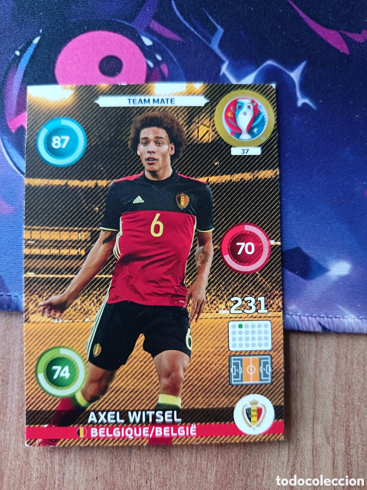Cromos de f&uacute;tbol: 37 Witsel Team Mate, Panini Adrenalyn XL UEFA Euro 2016 Eurocopa 16