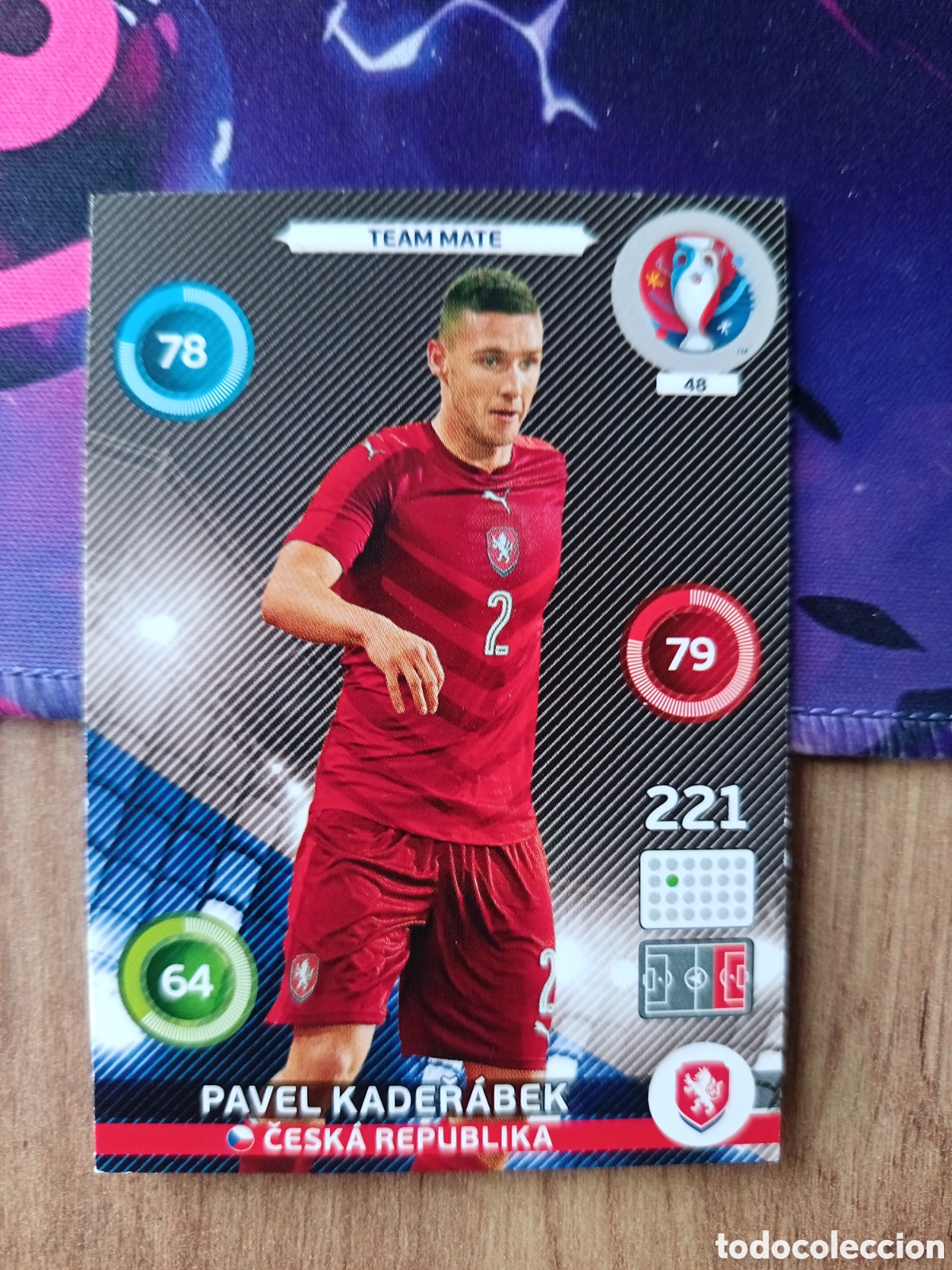 Cromos de f&uacute;tbol: 48 Pavel Team Mate, Panini Adrenalyn XL UEFA Euro 2016 Eurocopa 16