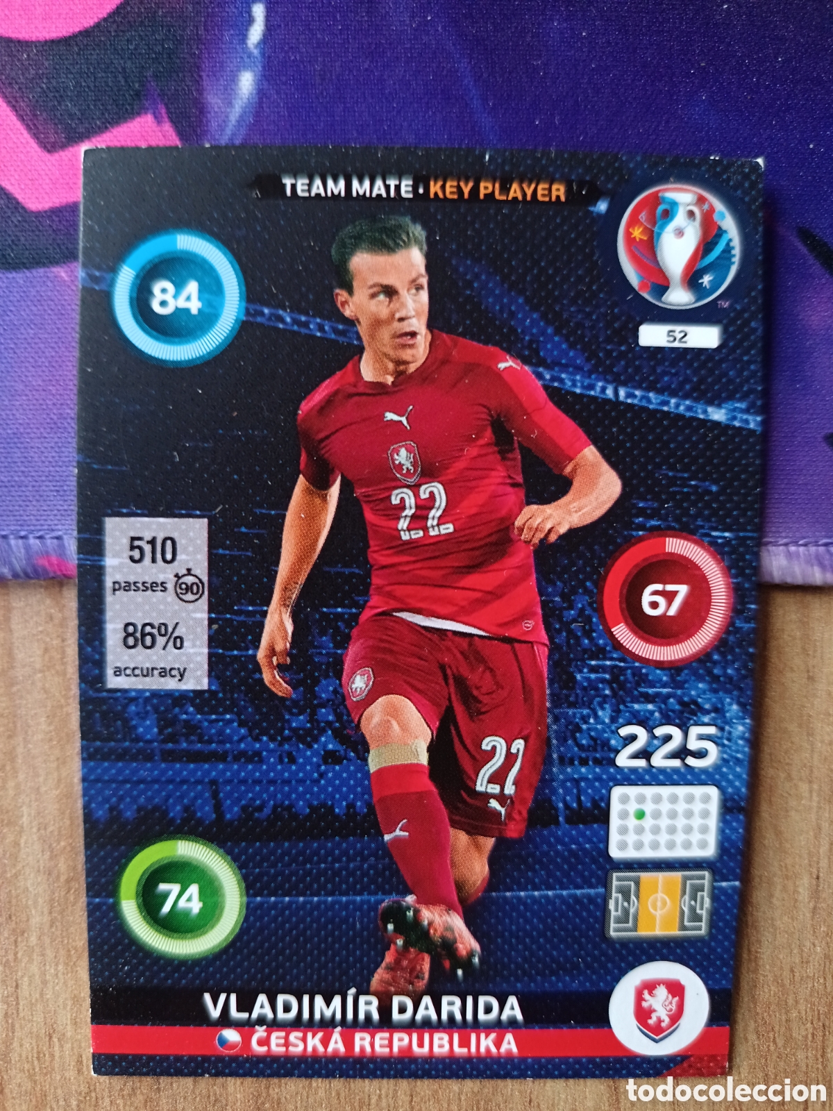 Cromos de f&uacute;tbol: 52 Vladimir Team Mate, Panini Adrenalyn XL UEFA Euro 2016 Eurocopa 16