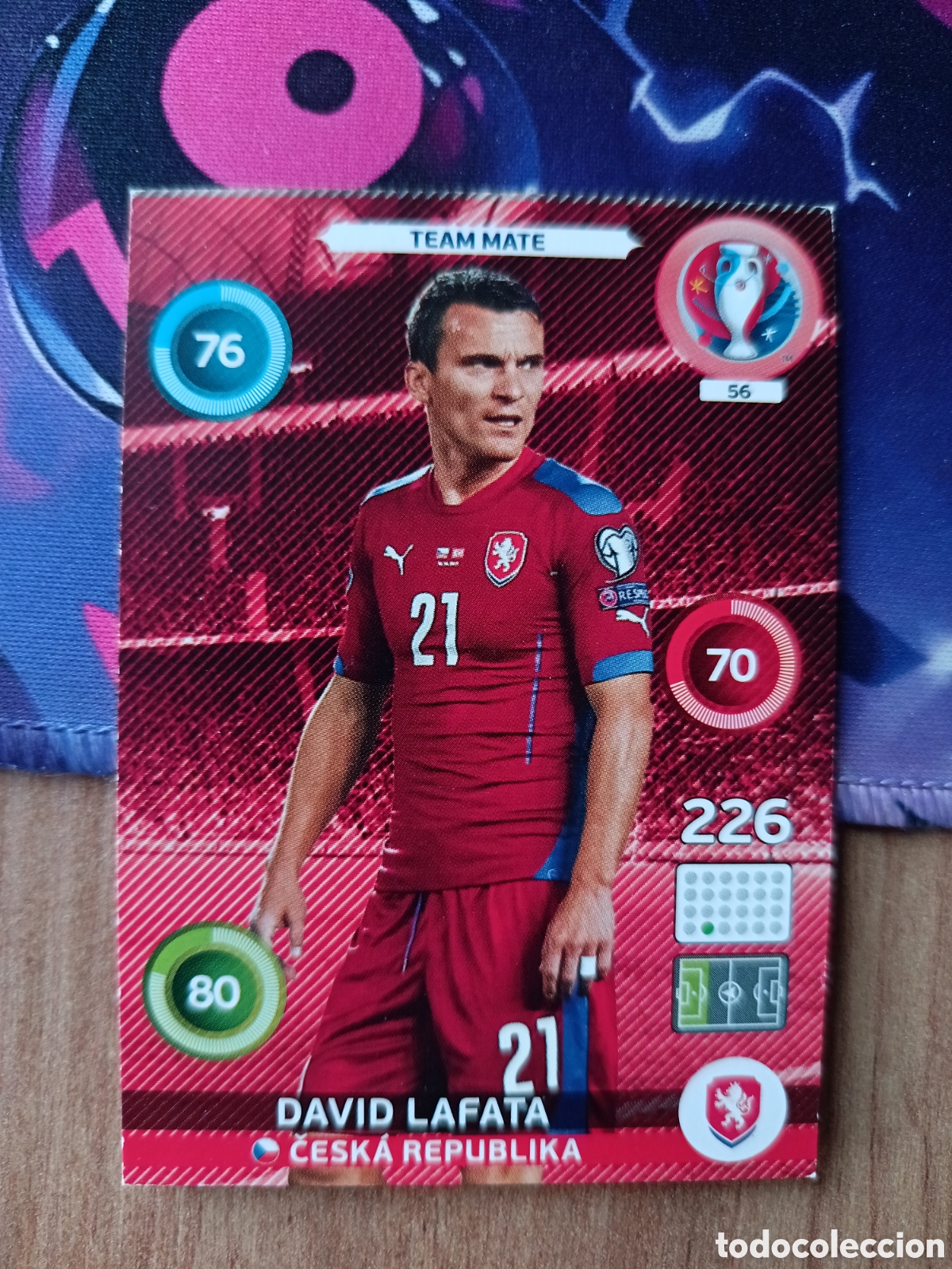 Cromos de f&uacute;tbol: 56 David Team Mate, Panini Adrenalyn XL UEFA Euro 2016 Eurocopa 16