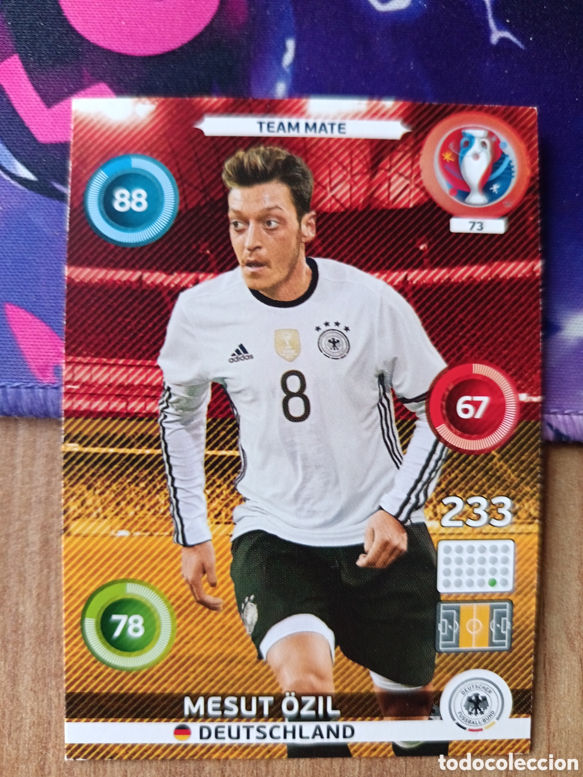 Cromos de f&uacute;tbol: 73 Ozil Panini Adrenalyn XL UEFA Euro 2016 Eurocopa 16