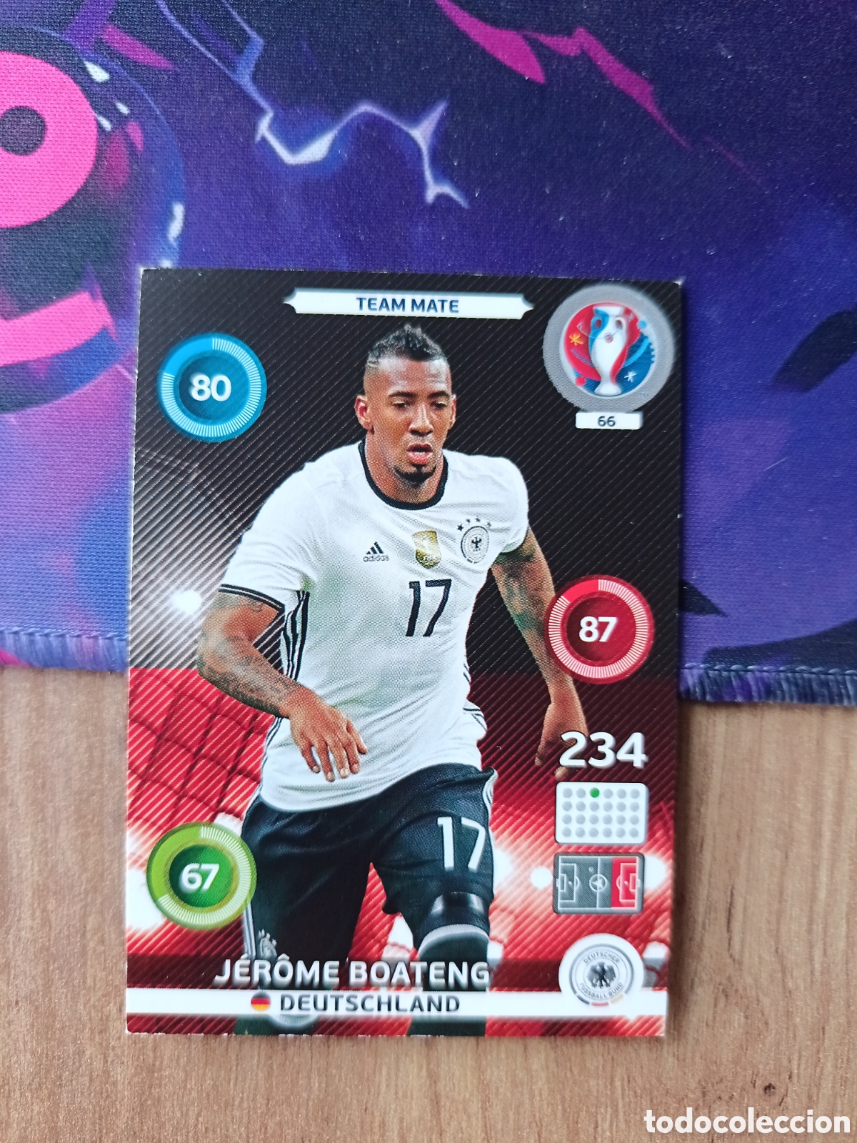 Fu&szlig;ball-Sticker: 66 Boateng Panini Adrenalyn XL UEFA Euro 2016 Eurocopa 16
